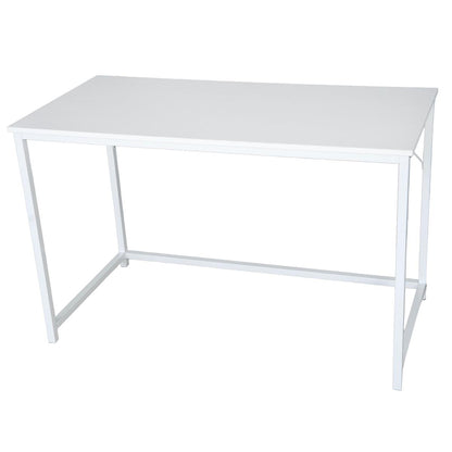 Large White wood top with white coated metal frame 120cm