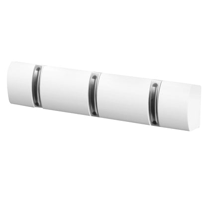 3 Door Hooks In Nickel On White Mountable Board