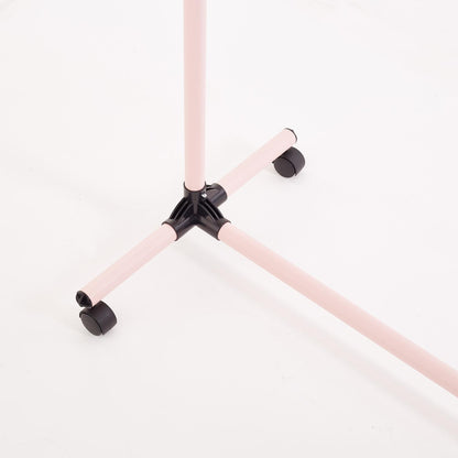 Double Clothes Rail, Extended Top Rail Adjustable Height, Pink