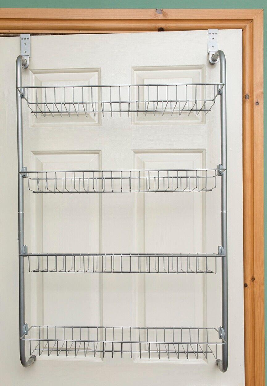 4 Tier Over Door Hanging Rack / Shelves For Pantry Or Storage Cupboard