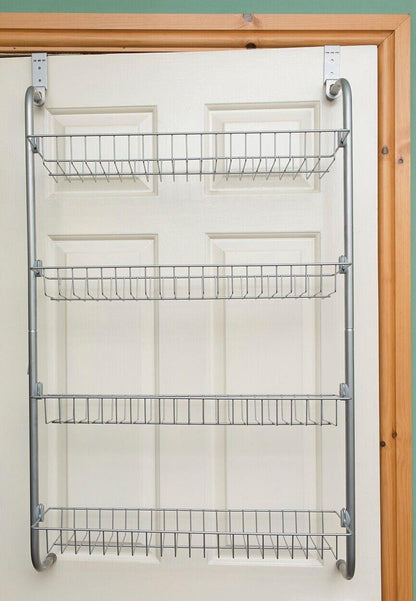 4 Tier Over Door Hanging Rack / Shelves For Pantry Or Storage Cupboard