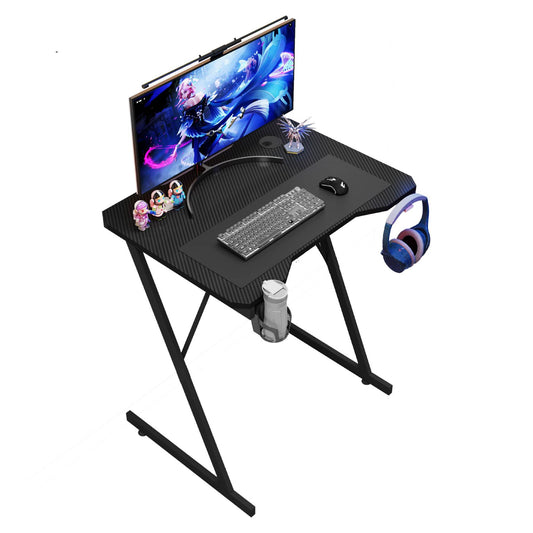Gaming / Computer Desk – Carbon Fibre Top Black – 80cm L x 60 D x 75 H