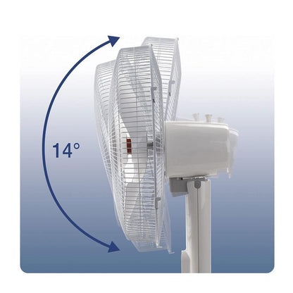 Honeywell Advanced QuietSet Oscillating Stand Fan (5 Speed Settings, Timer Function, Oscillating 70°, Height Adjustment, Remote Control, Easy to Use) HSF600W