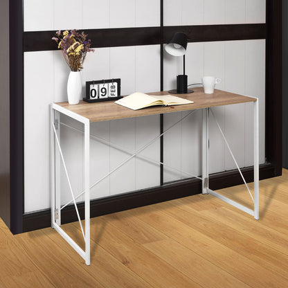 Multifunction Folding Desk Portable Compact Computer Table In White