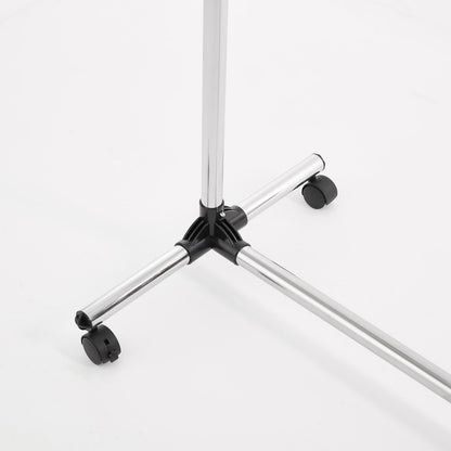 Double Clothes Rail, Extended Top Rail Adjustable Height, Chrome