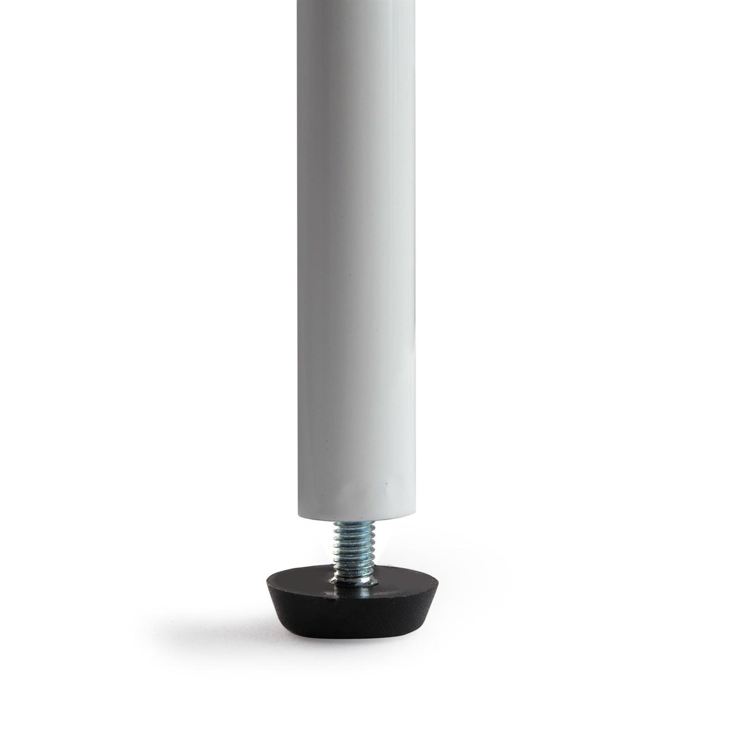 Clothes Rail With Two Shelves in White Powder Coating