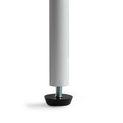 Clothes Rail With Two Shelves in White Powder Coating