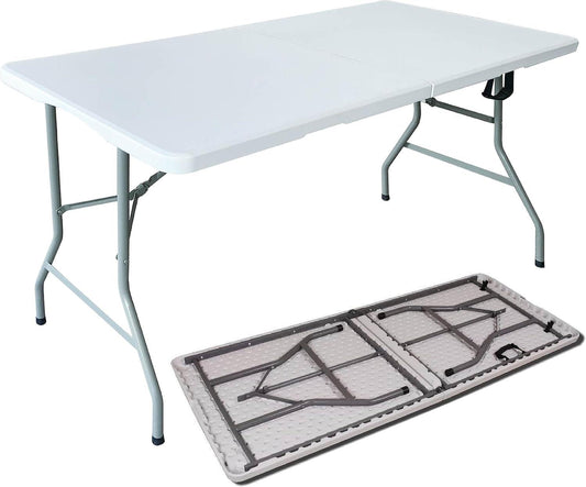 Heavy Duty Picnic Camping 5ft Folding Plastic Table Portable Banquet BBQ Tables